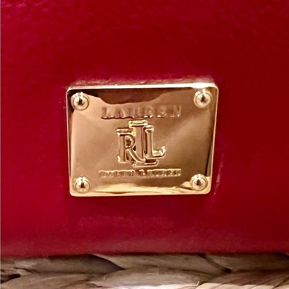 RALPH LAUREN-NEW ❤️ Red Leather Agdon Tote Shoulder bag. - Picture 2 of 10